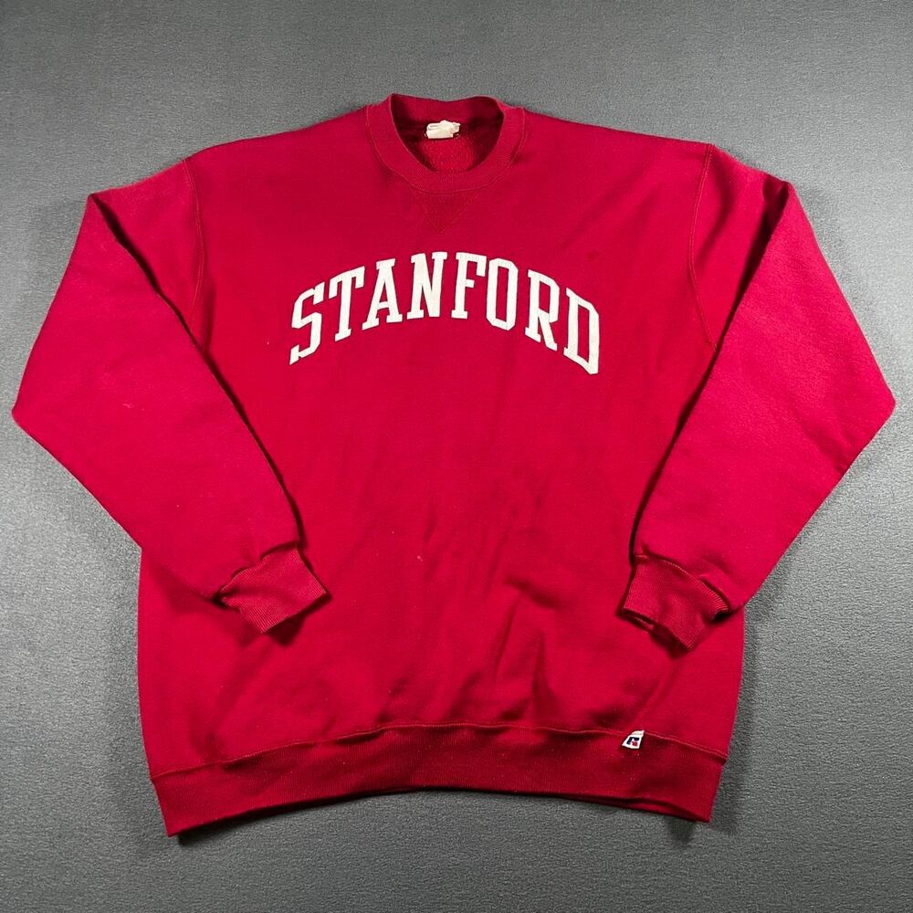 Stanford Men's Red and Burgundy Sweatshirt